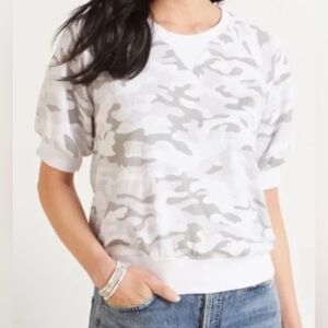 Sundry Camo Puff Raglan Short Sleeve Top - NWOT - Size 3 (L)